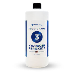 Large 1 Gallon Bottle of Safe and Effective 3% Food Grade Hydrogen Peroxide