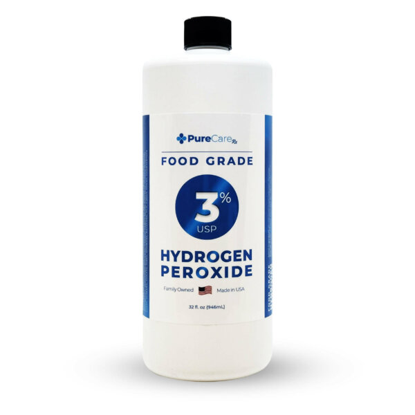 Large 1 Gallon Bottle of Safe and Effective 3% Food Grade Hydrogen Peroxide