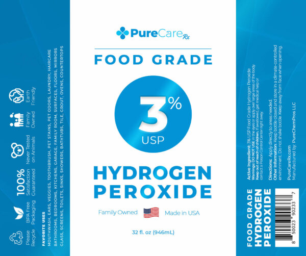3% Food Grade Hydrogen Peroxide 32 oz 1