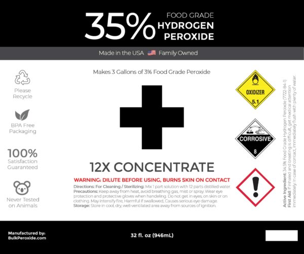 35% Hydrogen Peroxide 32oz