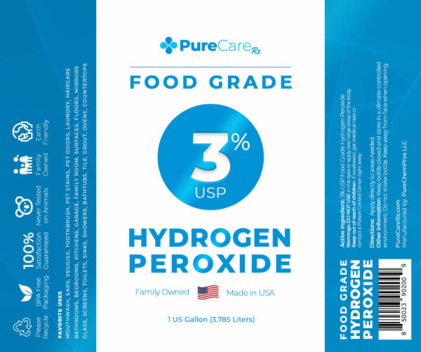 3% Food Grade Hydrogen Peroxide 1 Gallon 1