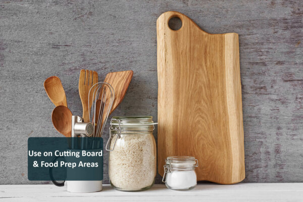 Peroxide kitchen utensils and cutting board