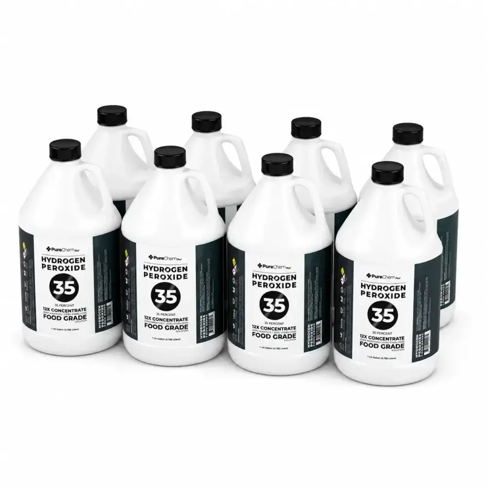 Containers Peroxide 35% Hydrogen Peroxide Food Grade 8 Gallons